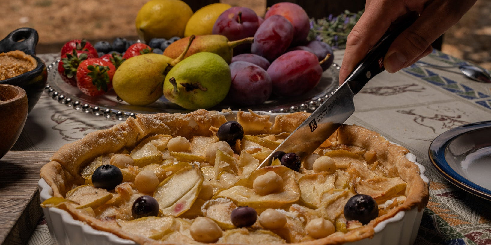 Macadamia, Lavender and Apple Tarte tatin
