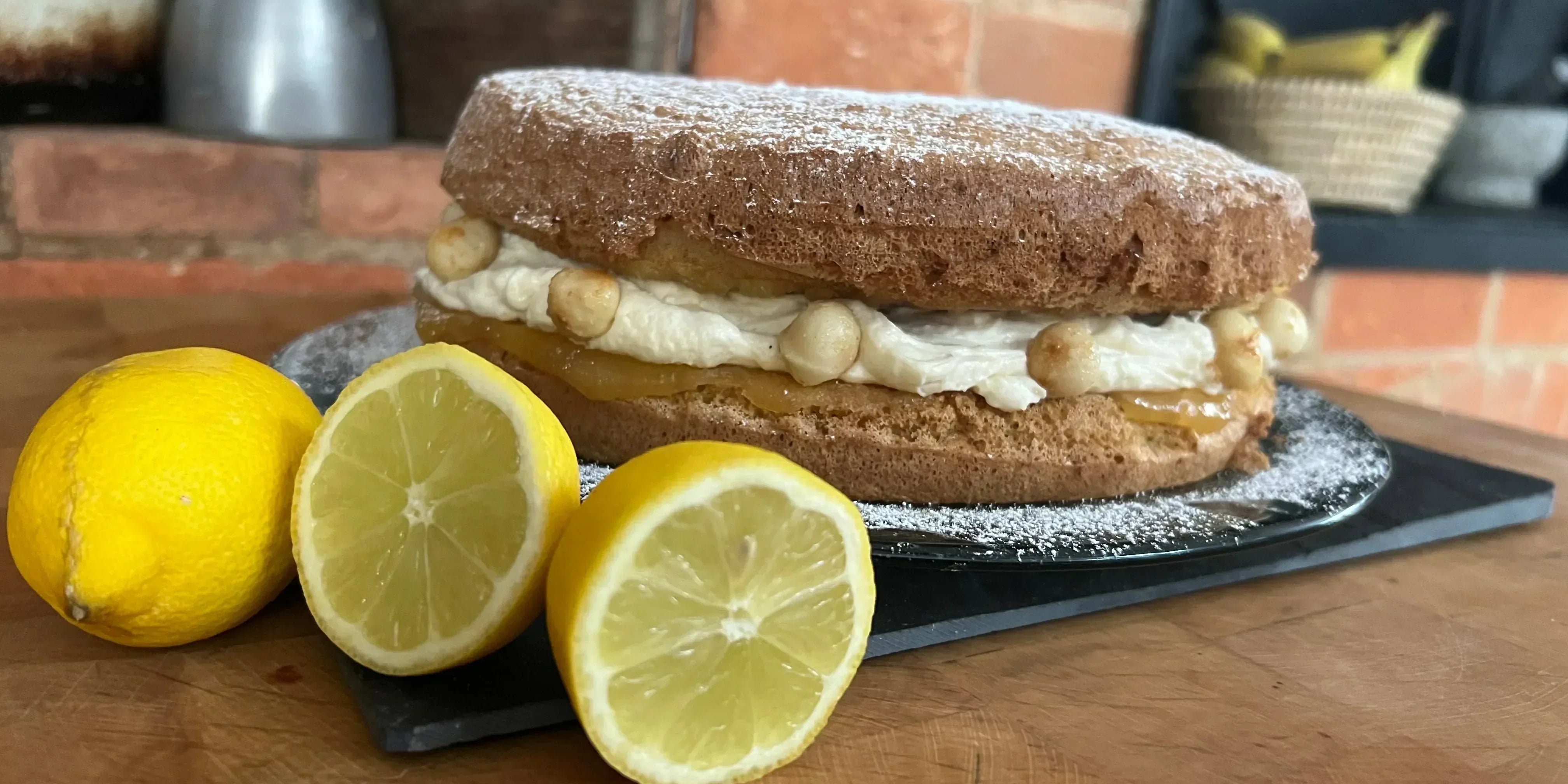 GF Lemon Macadamia Sponge
