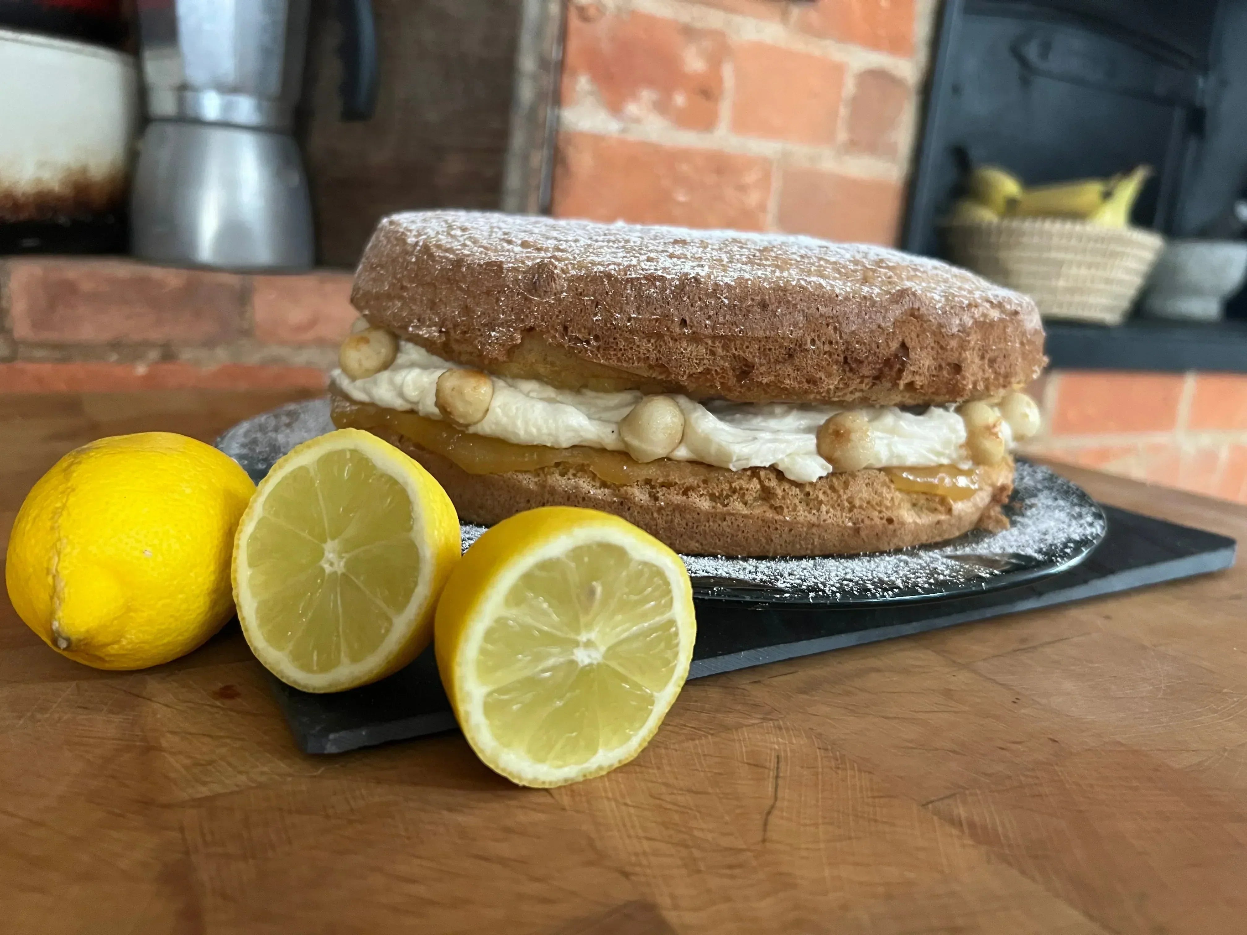 GF Lemon Macadamia Sponge