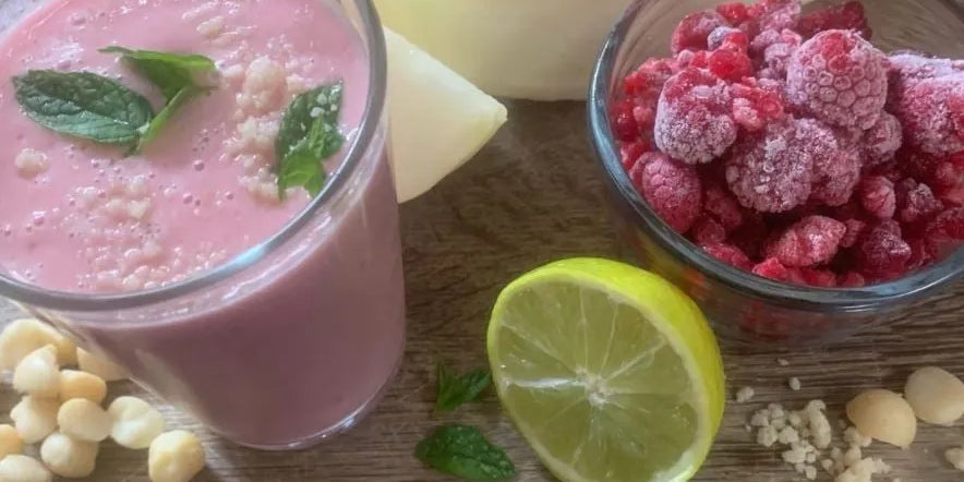 Melon, Raspberry, & Macadamia Smoothie