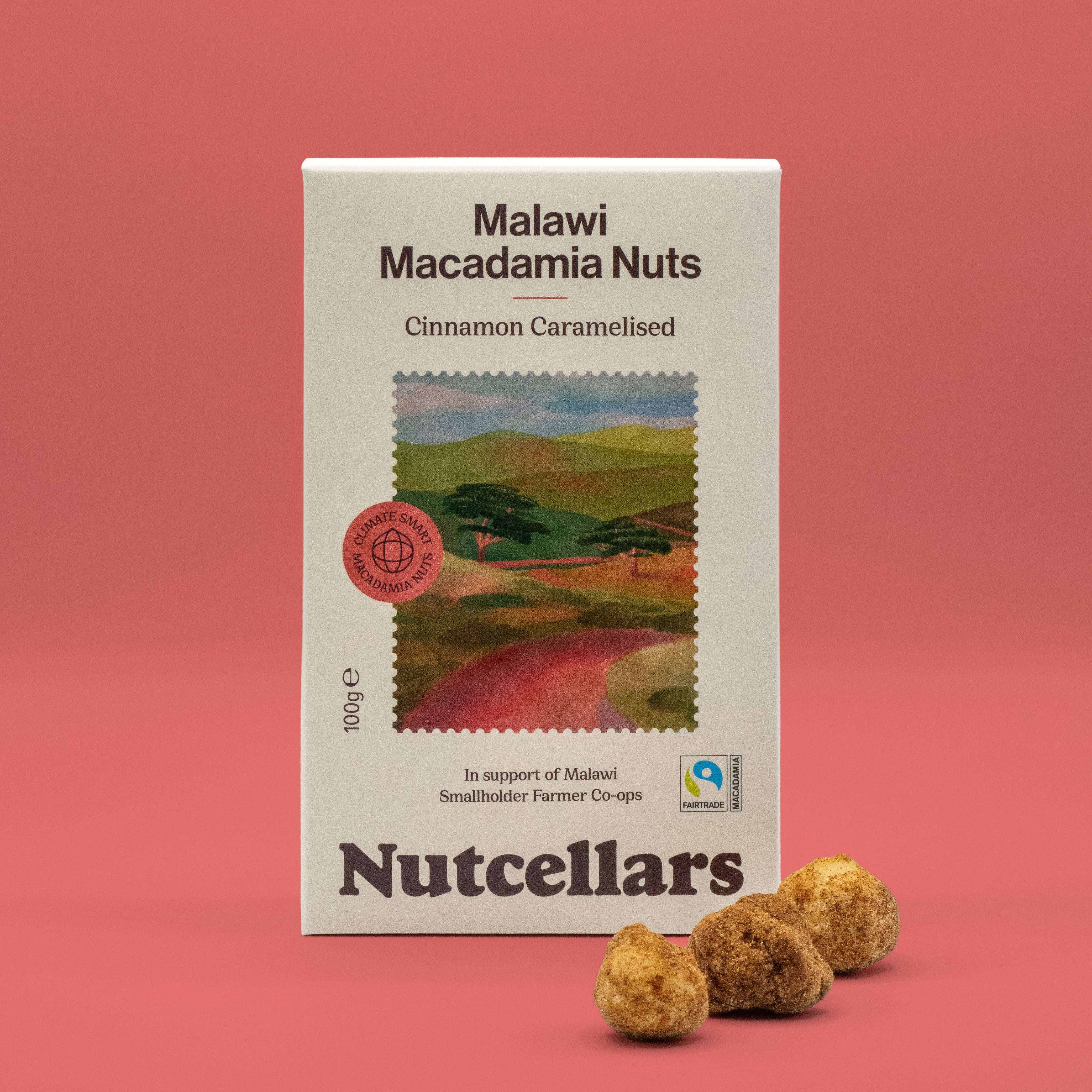 Fairtrade Cinnamon Caramelised Macadamias 100g (SRP10)