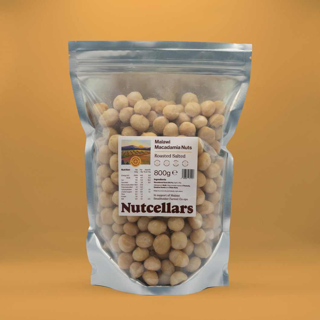 800g Roasted Salted Whole Macadamia Nuts