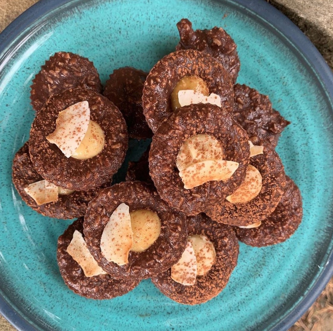 salted chocolate macadamia tartlet